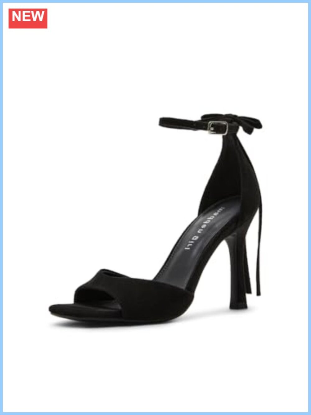 Women's Stiletto Heeled Sandals Square Toe Ankle Strap Buckle
